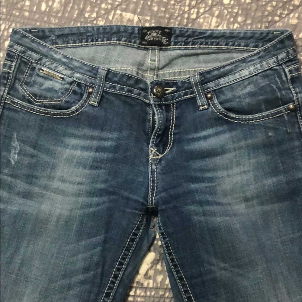 Express Rerocked Skinny Jeans.